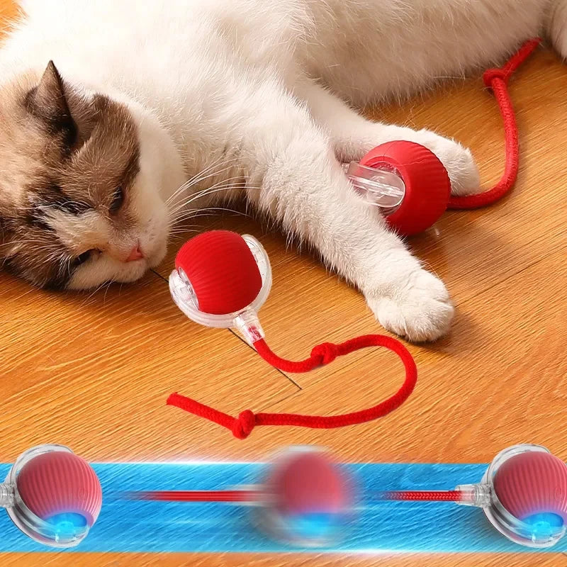 Cat Toy Ball Self Hi Ball Teasing Cat Rolling Ball Hair Pet Relieve Boredom Plush Teasing Cat Ball Cat Toys Pet